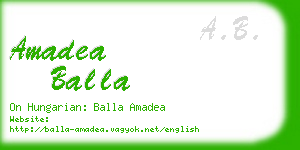 amadea balla business card
